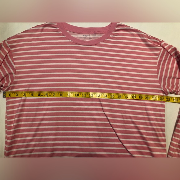 Draper James pink & white stripe PJ top, L - Picture 4 of 9
